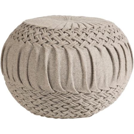 SURYA Surya AAPF002-181814 Alana 18 x 18 x 14 in. Pouf; Camel AAPF002-181814